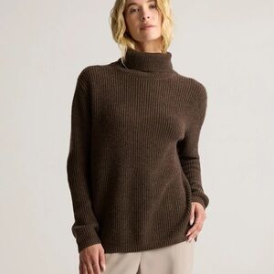 NWT Quince Cashmere Fisherman Turtle Neck Sweater